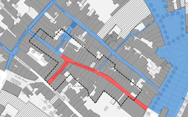  Op het kaartje ziet u welke adressen in aanmerking komen voor een ontheffing (binnenstad Deventer)
